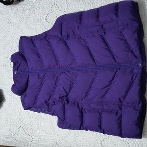 Lands End Royal Purple/Grape Down Vest - Women's size Medium